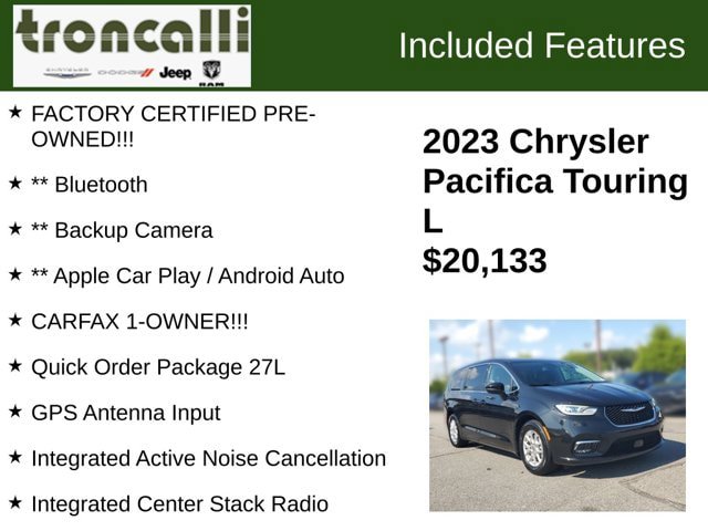Certified 2023 Chrysler Pacifica Touring-L FWD image 5