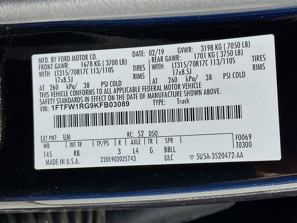 Used 2019 Ford F150 Raptor w/ Equipment Group 802A Luxury AWD/4WD image 40