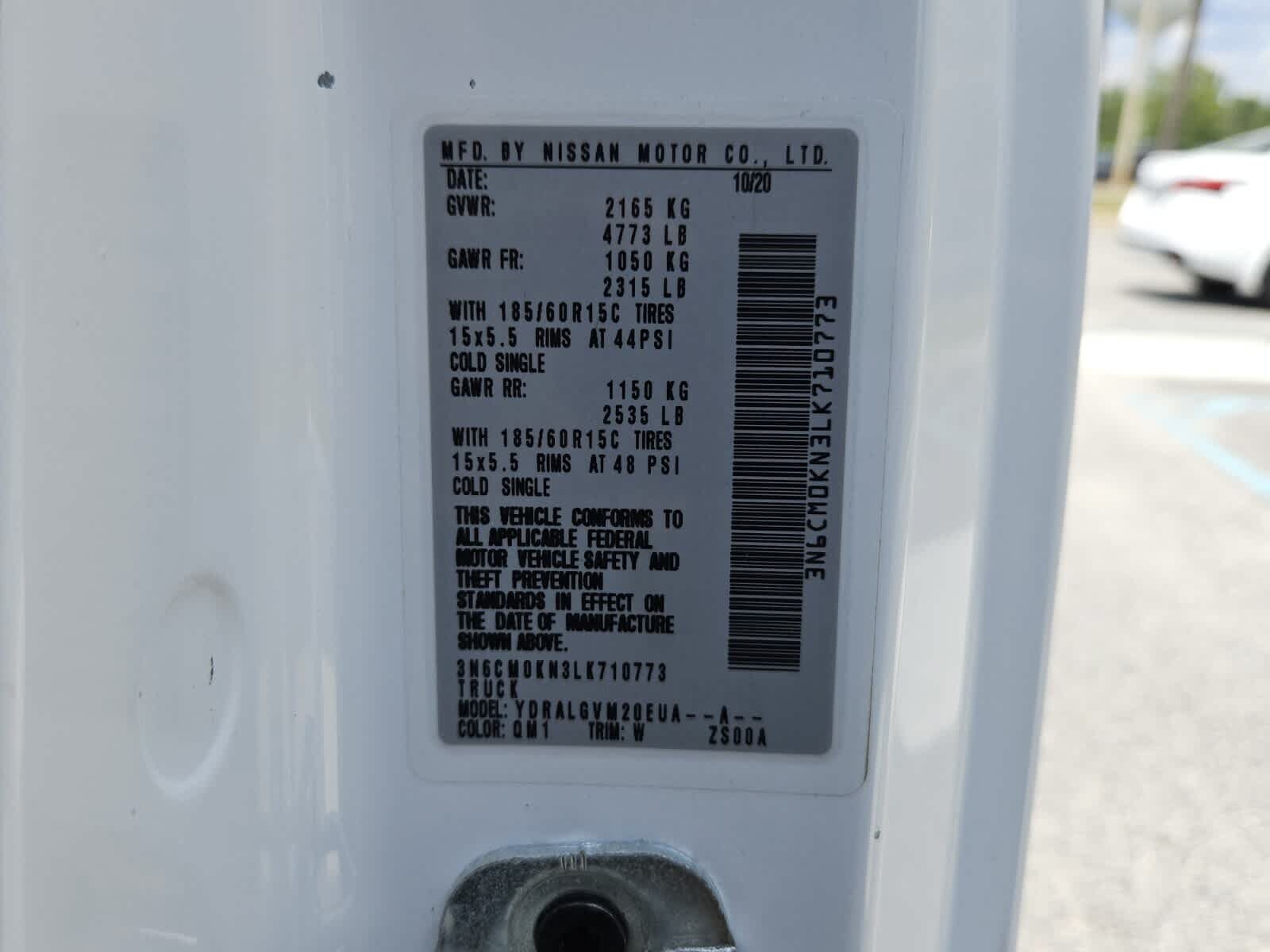 Used 2020 Nissan NV200 SV w/ Back Door Glass Package FWD image 7