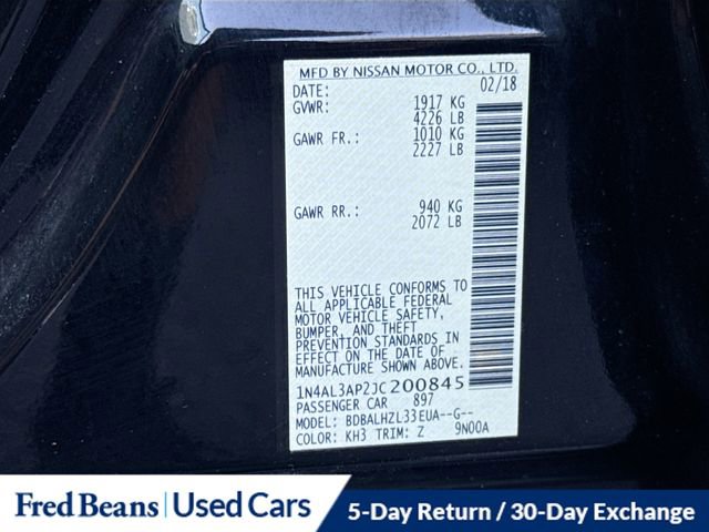 Used 2018 Nissan Altima 2.5 SR w/ SR Special Edition FWD image 33