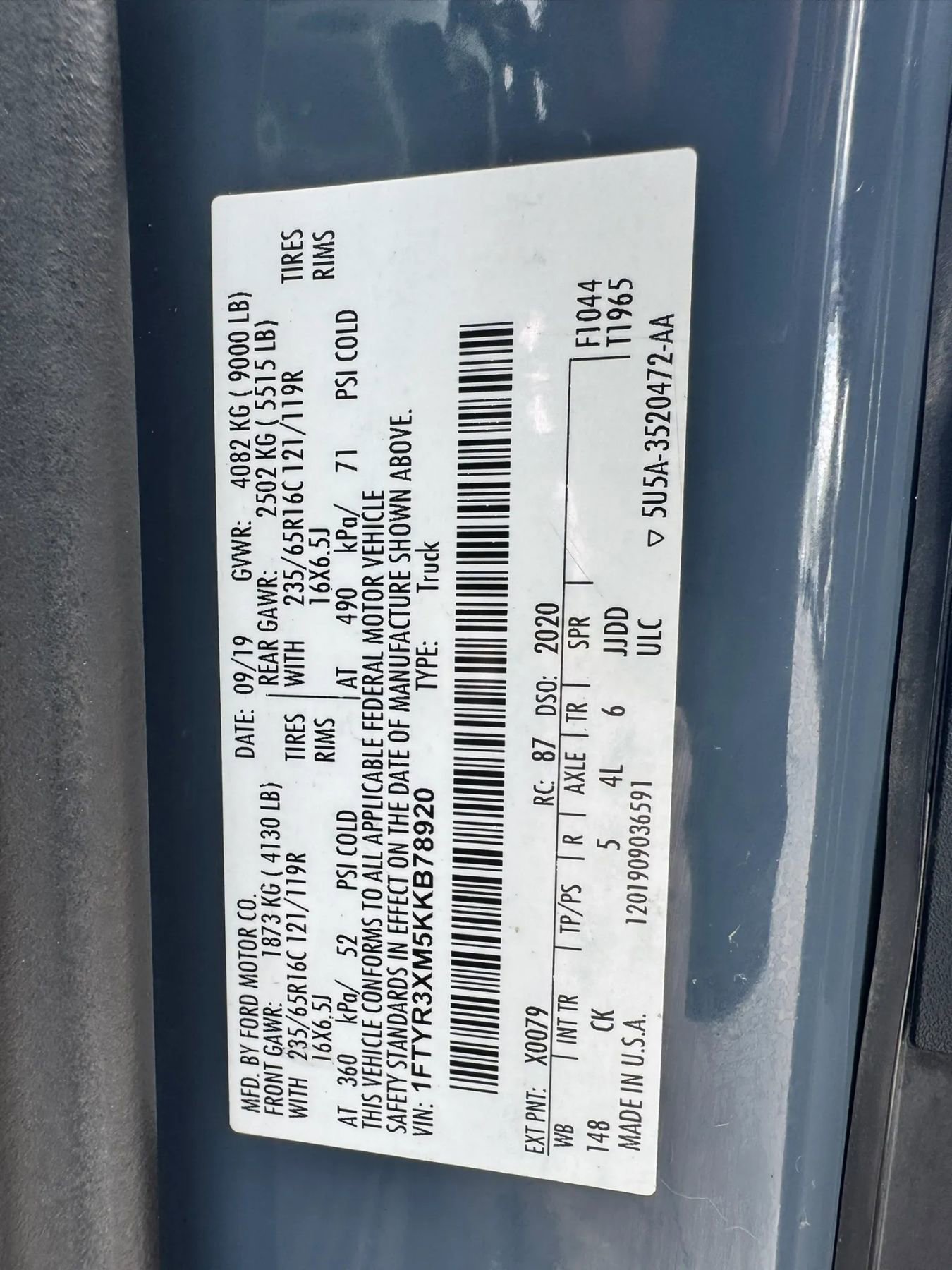 Used 2019 Ford Transit 250 148 High Roof Extended RWD image 31