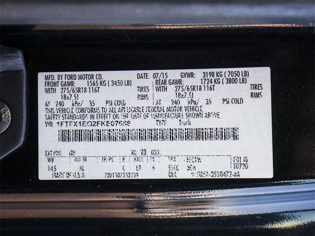 Used 2015 Ford F150 XLT w/ Equipment Group 302A Luxury image 30