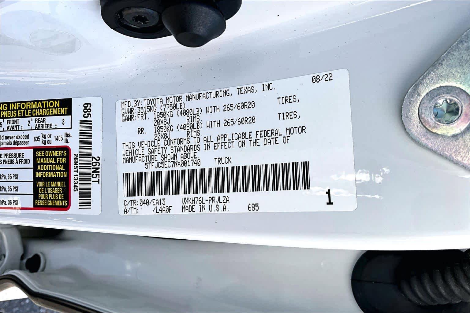 Used 2022 Toyota Tundra Limited AWD/4WD image 36