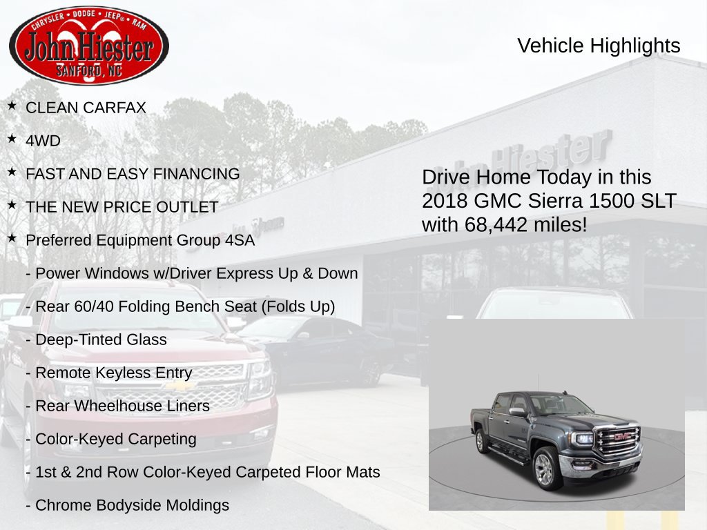 Used 2018 GMC Sierra 1500 SLT w/ SLT Premium Package AWD/4WD image 6