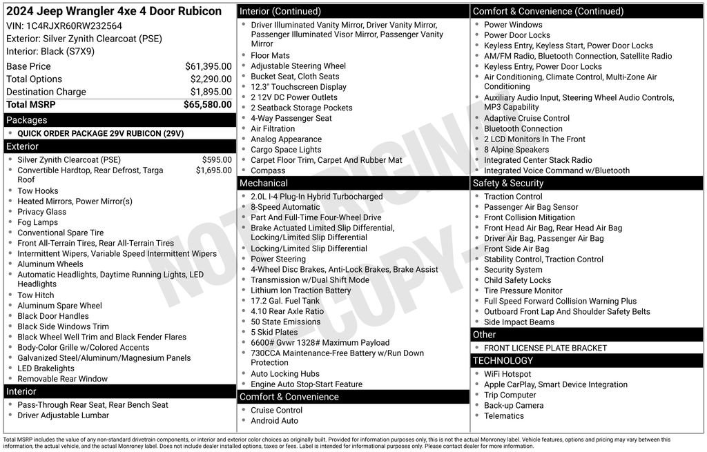 Used 2024 Jeep Wrangler Unlimited Rubicon 4xe image 33