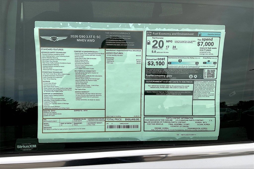 New 2026 Genesis G90 3.5T image 14