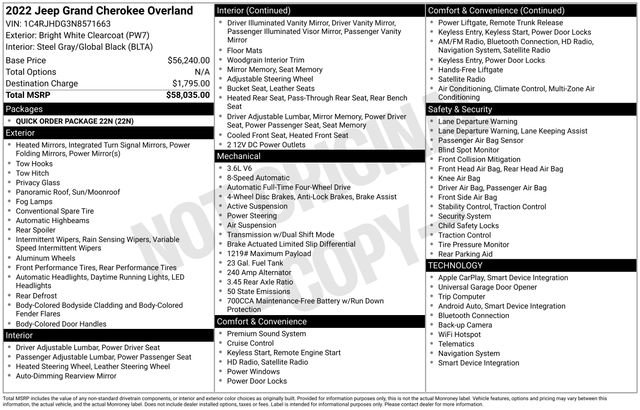 Used 2022 Jeep Grand Cherokee Overland image 36