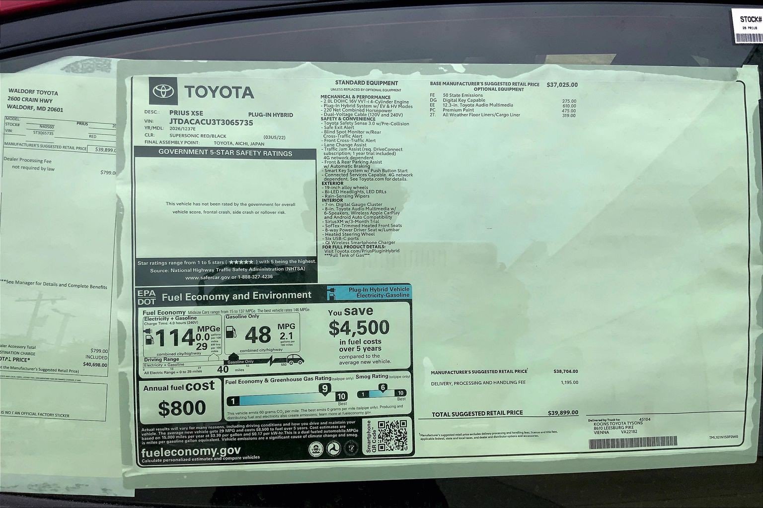 New 2026 Toyota Prius Plug-In Hybrid FWD image 18