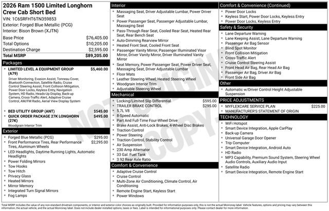 New 2026 RAM 1500 Limited AWD/4WD image 6