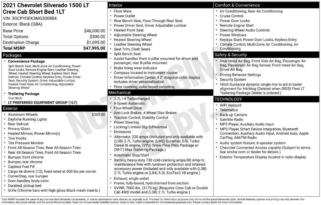 Certified 2021 Chevrolet Silverado 1500 LT AWD/4WD image 21