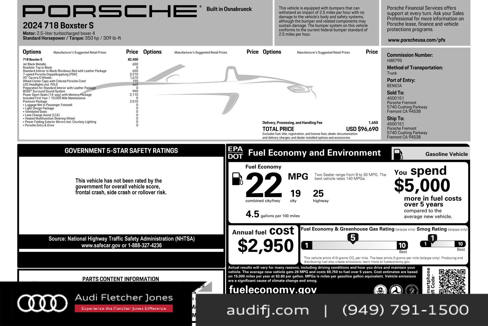 Used 2024 Porsche 718 Boxster S w/ Premium Package image 26