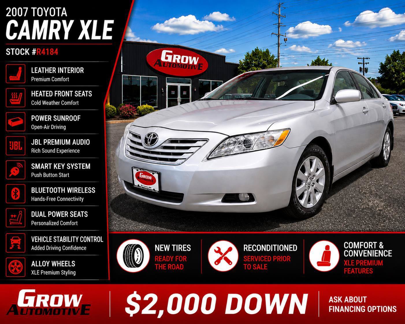 Used 2007 Toyota Camry XLE FWD image 2