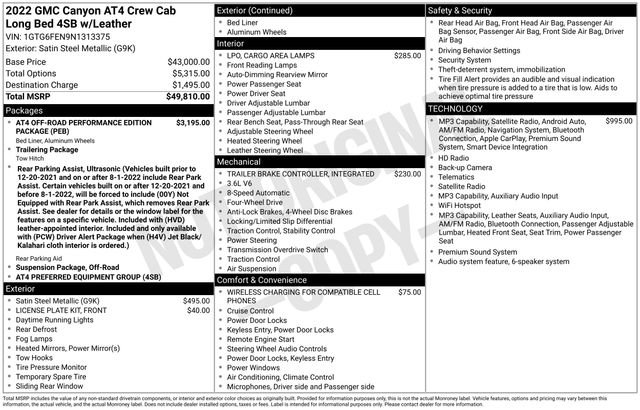 Used 2022 GMC Canyon AT4 AWD/4WD image 20
