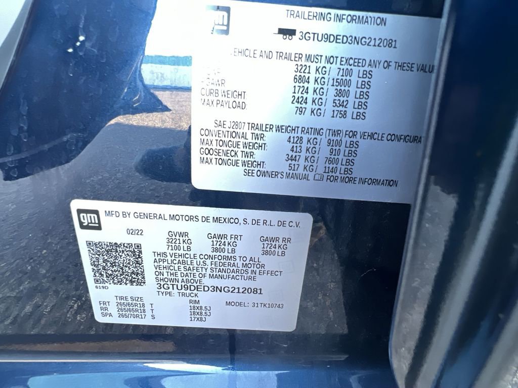 Certified 2022 GMC Sierra 1500 SLT w/ SLT Convenience Package image 33