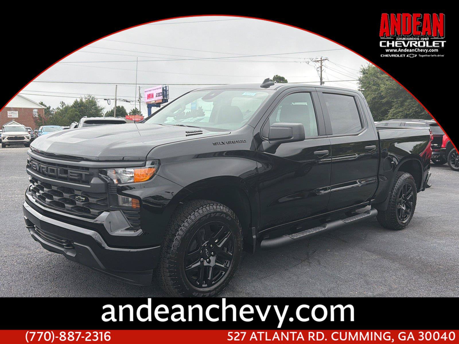 New 2026 Chevrolet Silverado 1500 Custom w/ Turbomax Blackout Package RWD image 1