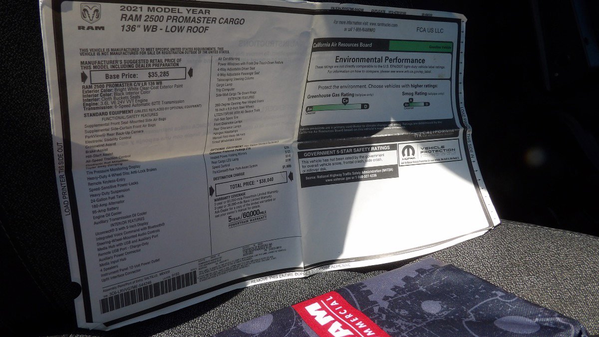 Used 2021 RAM ProMaster 2500 image 30
