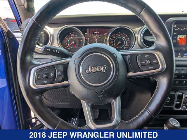 Used 2018 Jeep Wrangler Unlimited Sahara w/ Uconnect 4C Nav & Sound Group AWD/4WD image 13