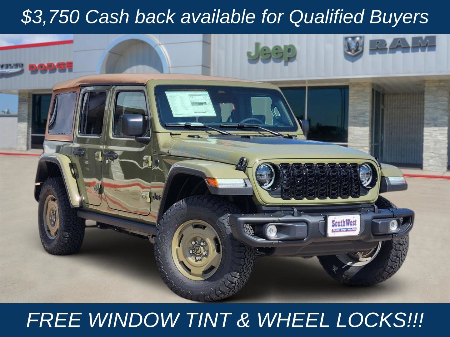 New 2026 Jeep Wrangler Unlimited Sport AWD/4WD 360° Tour