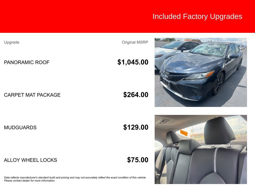 Used 2019 Toyota Camry XSE w/ Carpet Mat Package FWD image 5
