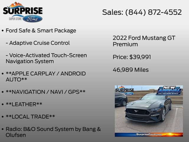 Used 2022 Ford Mustang GT Premium w/ Ford Safe & Smart Package RWD image 7