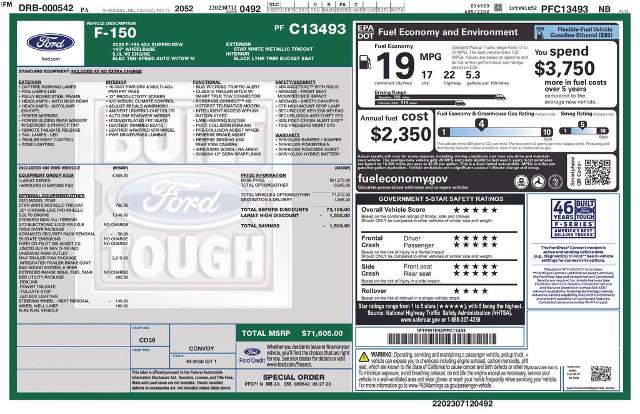 Certified 2023 Ford F150 Lariat w/ Equipment Group 502A High AWD/4WD image 38