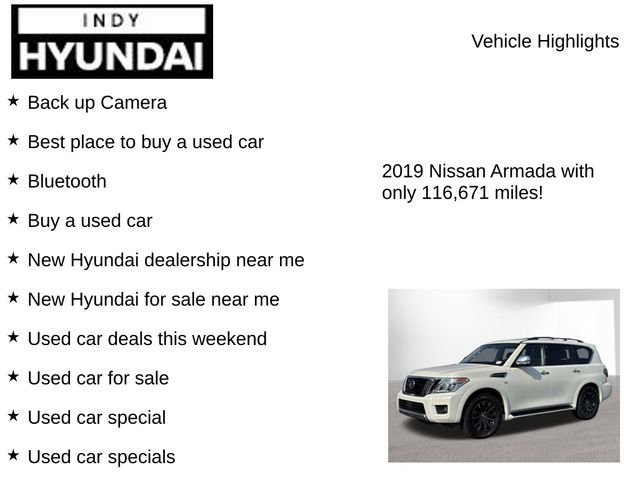 Used 2019 Nissan Armada Platinum w/ Interior Lighting Package image 8