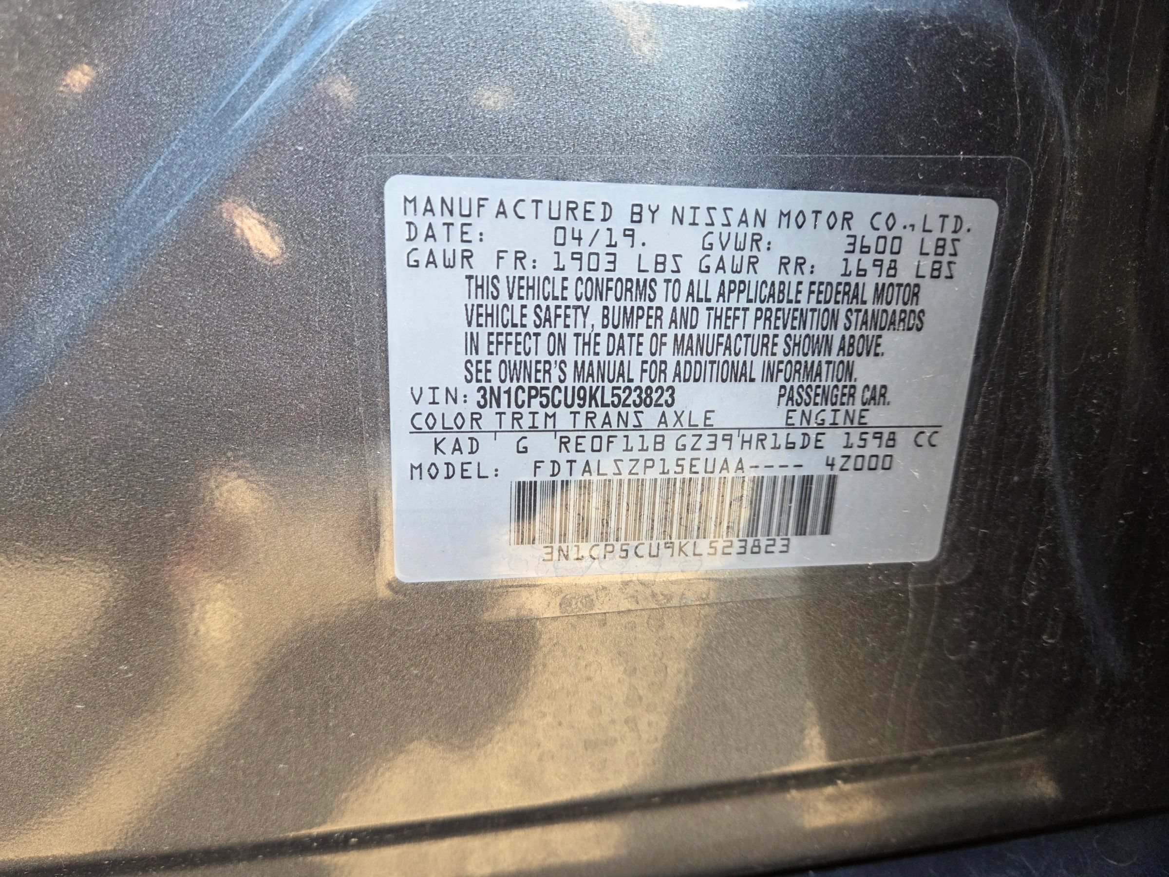 Used 2019 Nissan Kicks SV FWD image 17