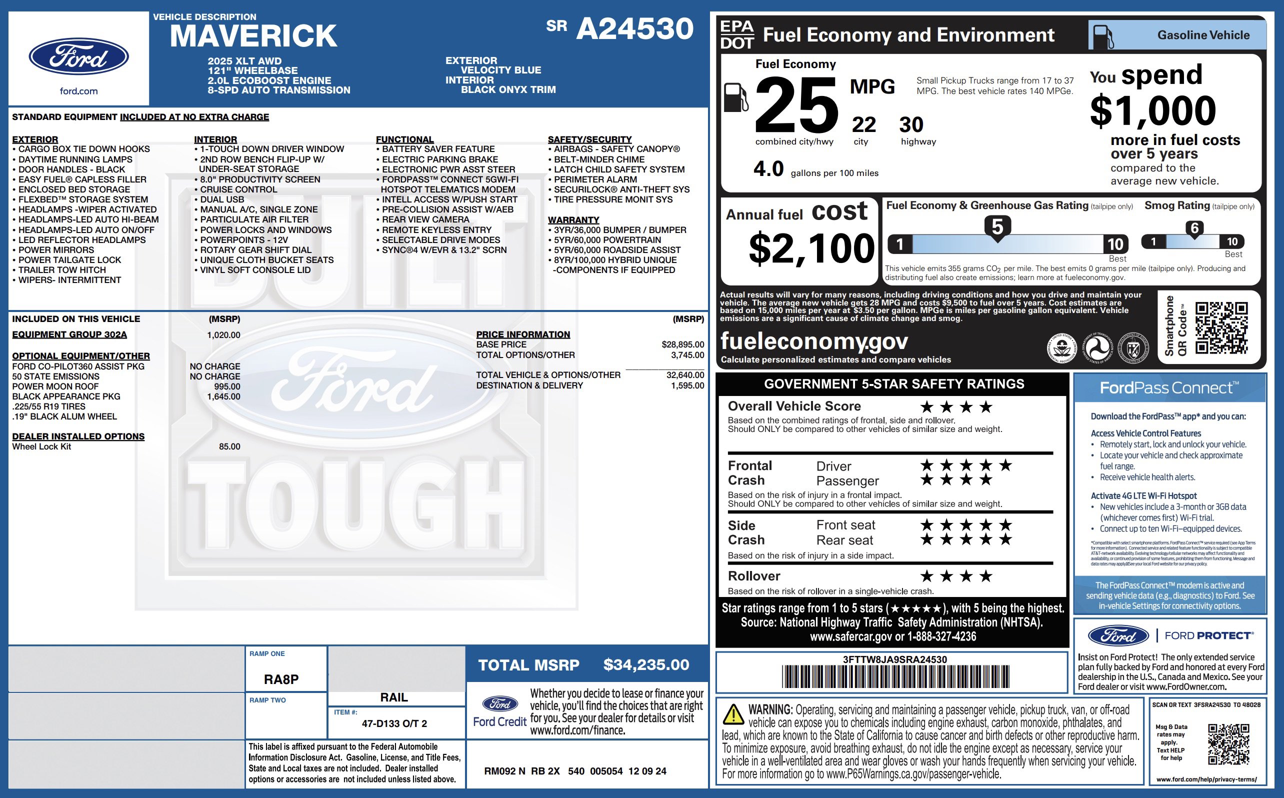 Used 2025 Ford Maverick XLT w/ Black Appearance Package image 5