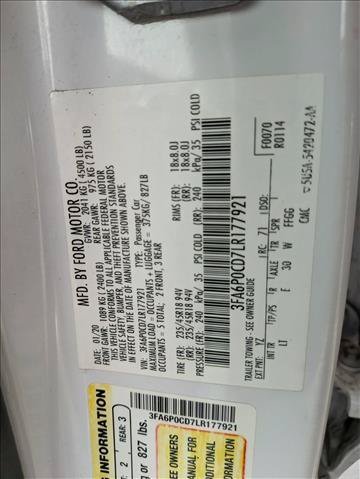Used 2020 Ford Fusion SEL FWD image 16