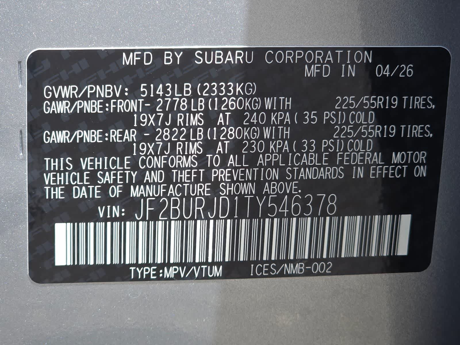 New 2026 Subaru Outback Touring XT AWD/4WD image 33