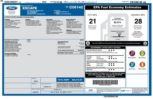 Used 2012 Ford Escape Limited FWD image 25