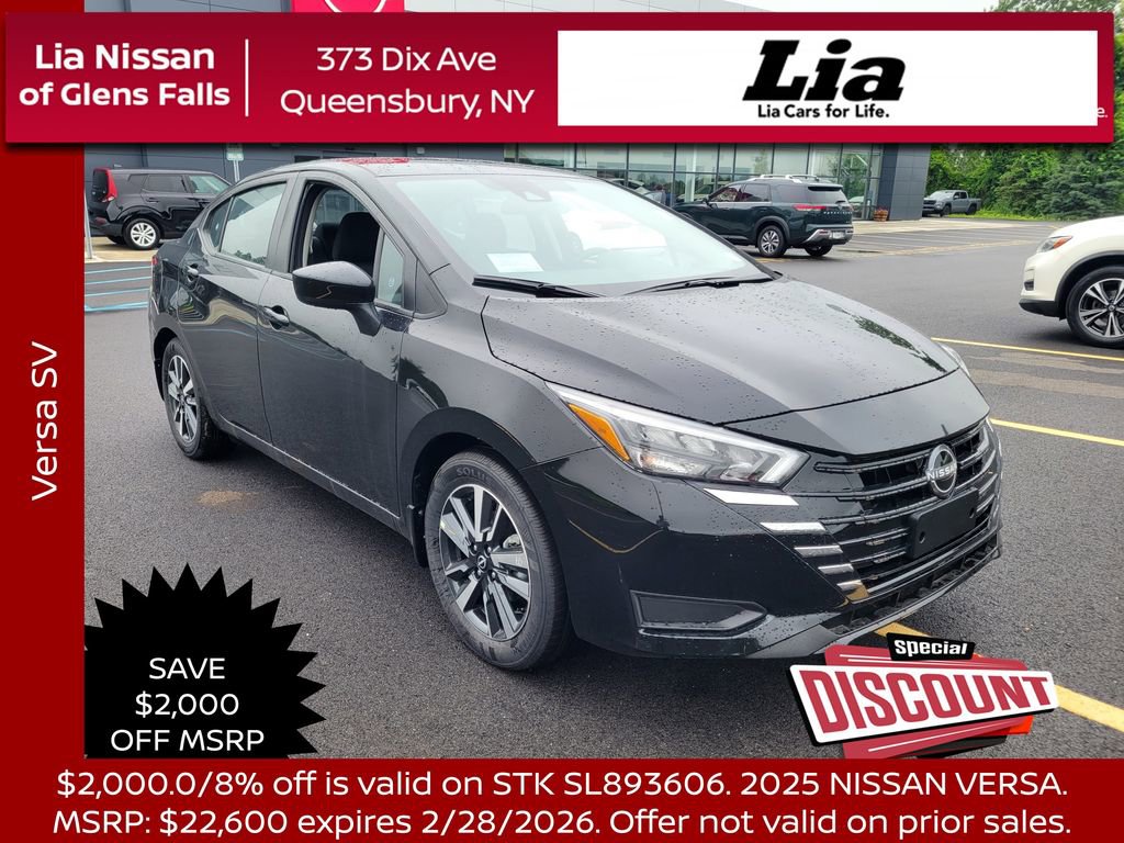 New 2025 Nissan Versa SV w/ Trunk Package