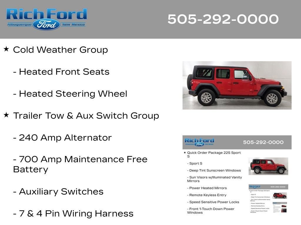 Used 2023 Jeep Wrangler Unlimited Sport AWD/4WD image 36