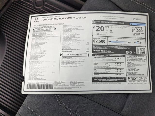 New 2026 RAM 1500 Big Horn AWD/4WD image 18