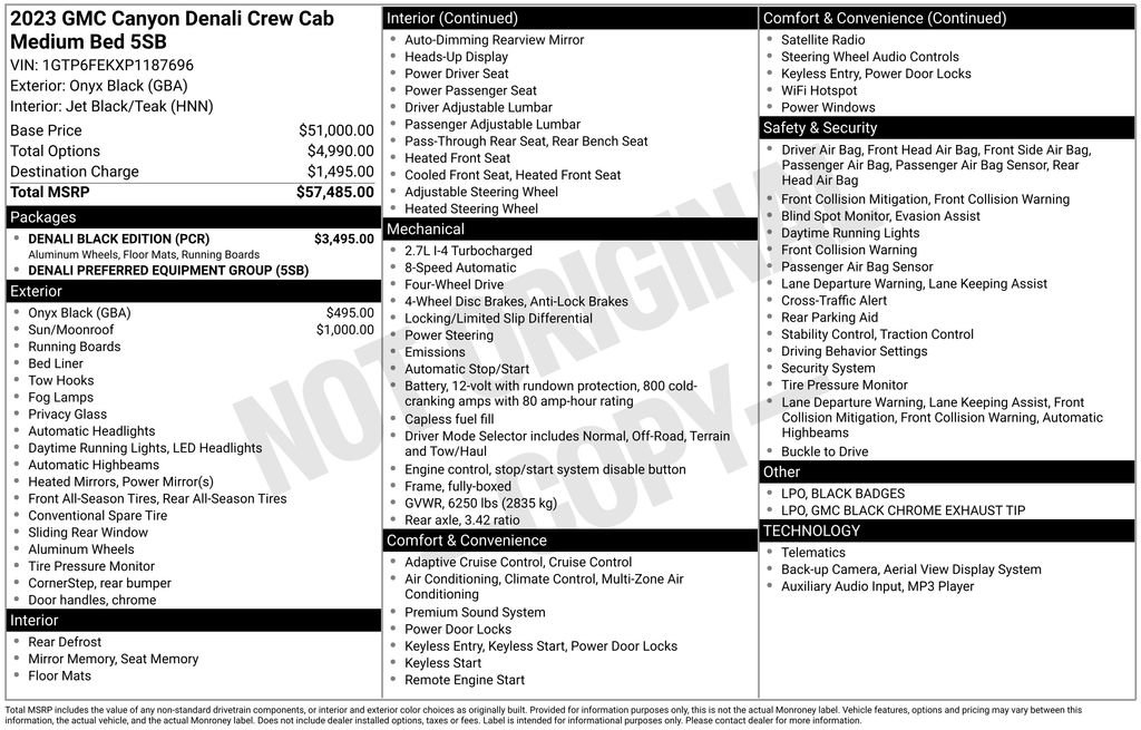 Used 2023 GMC Canyon Denali w/ Denali Black Edition image 5