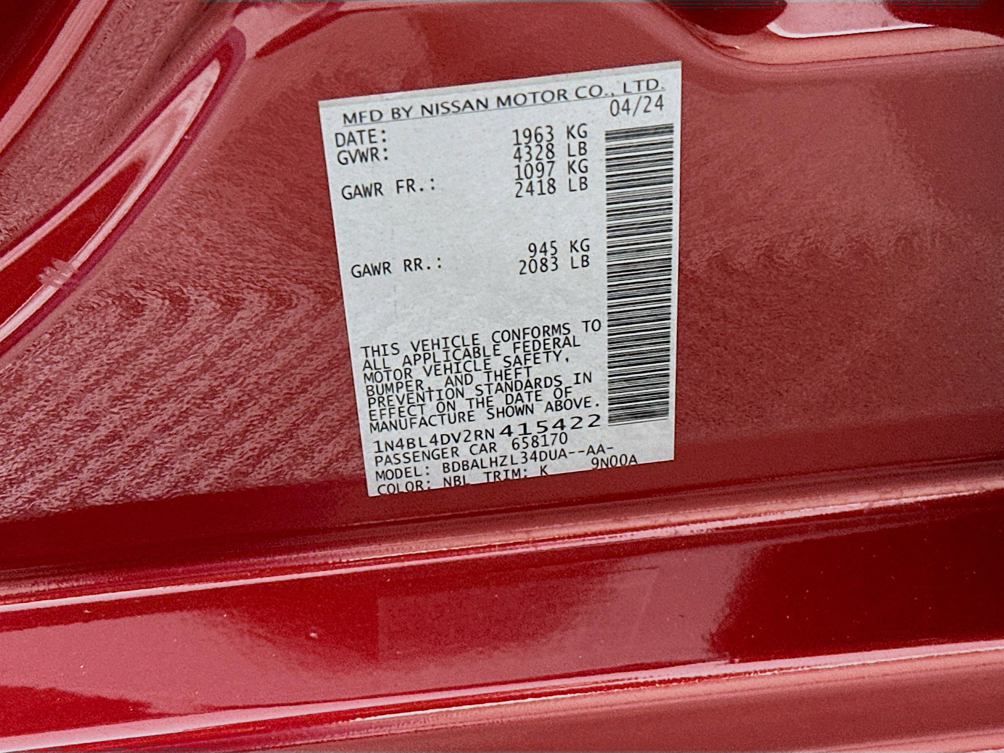 Used 2024 Nissan Altima 2.5 SV image 12