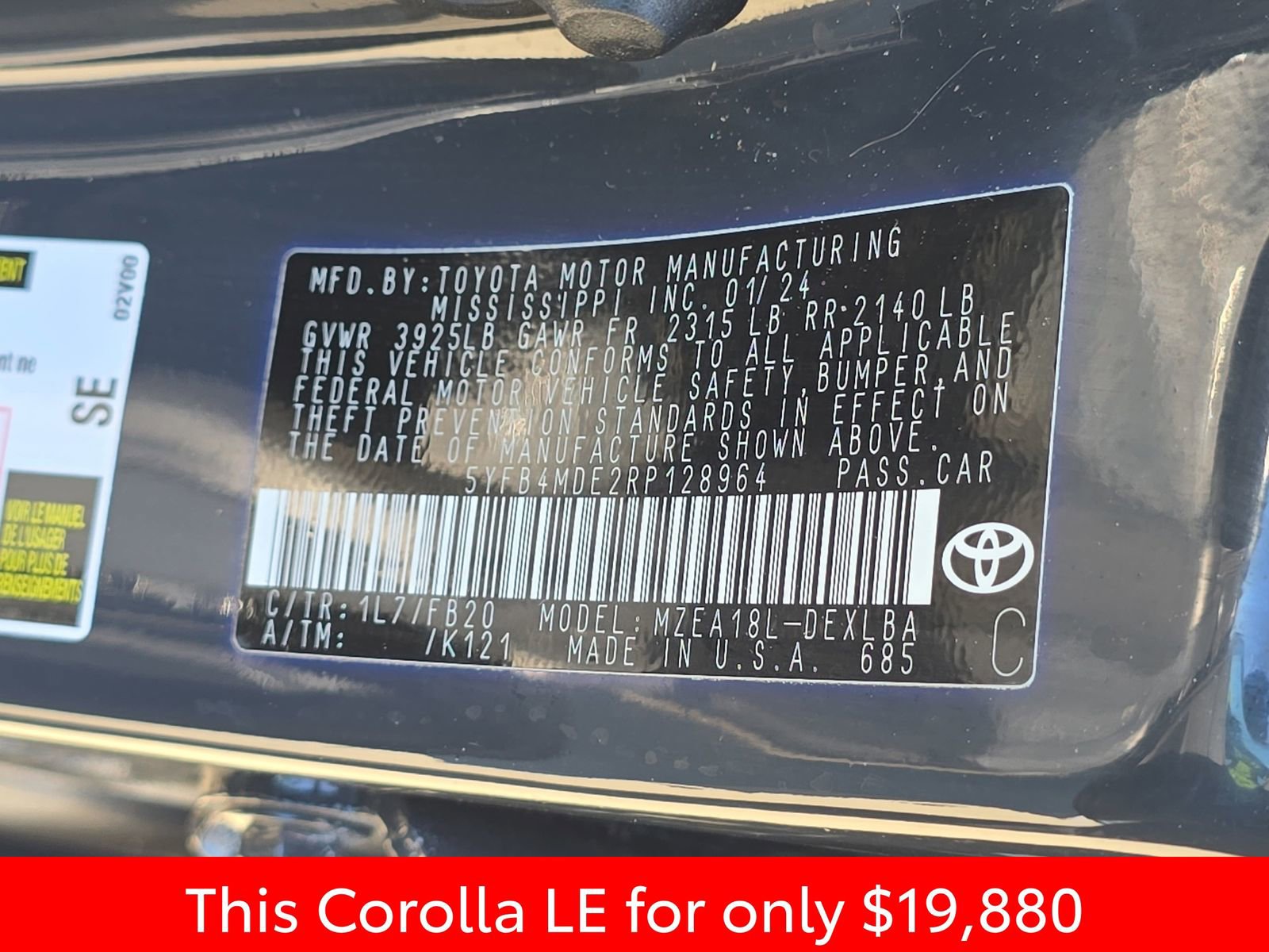 Used 2024 Toyota Corolla LE FWD image 40