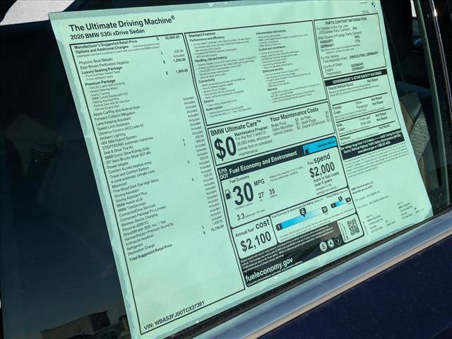 Used 2026 BMW 530i xDrive w/ Premium Package AWD/4WD image 19
