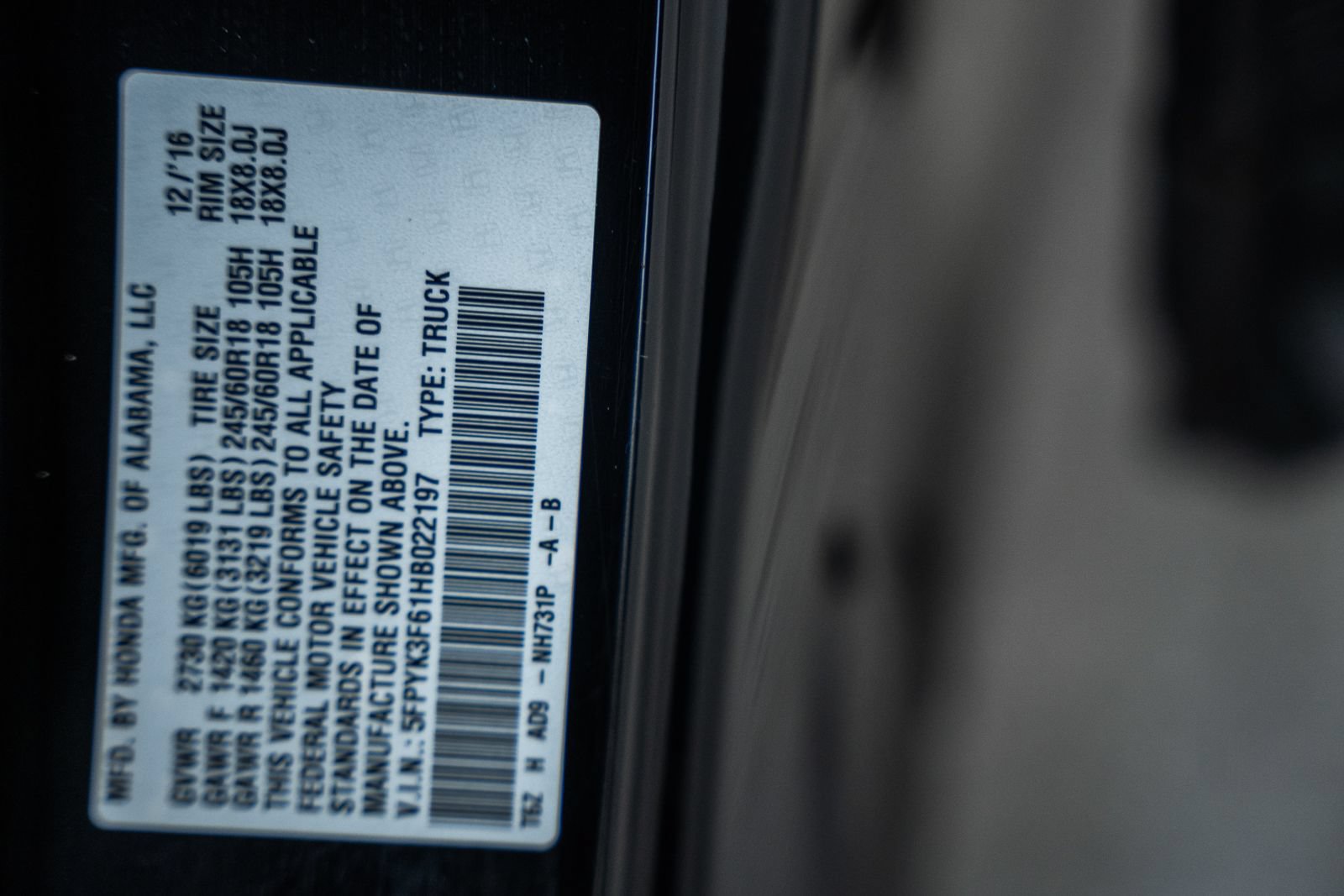 Used 2017 Honda Ridgeline RTL-T image 40