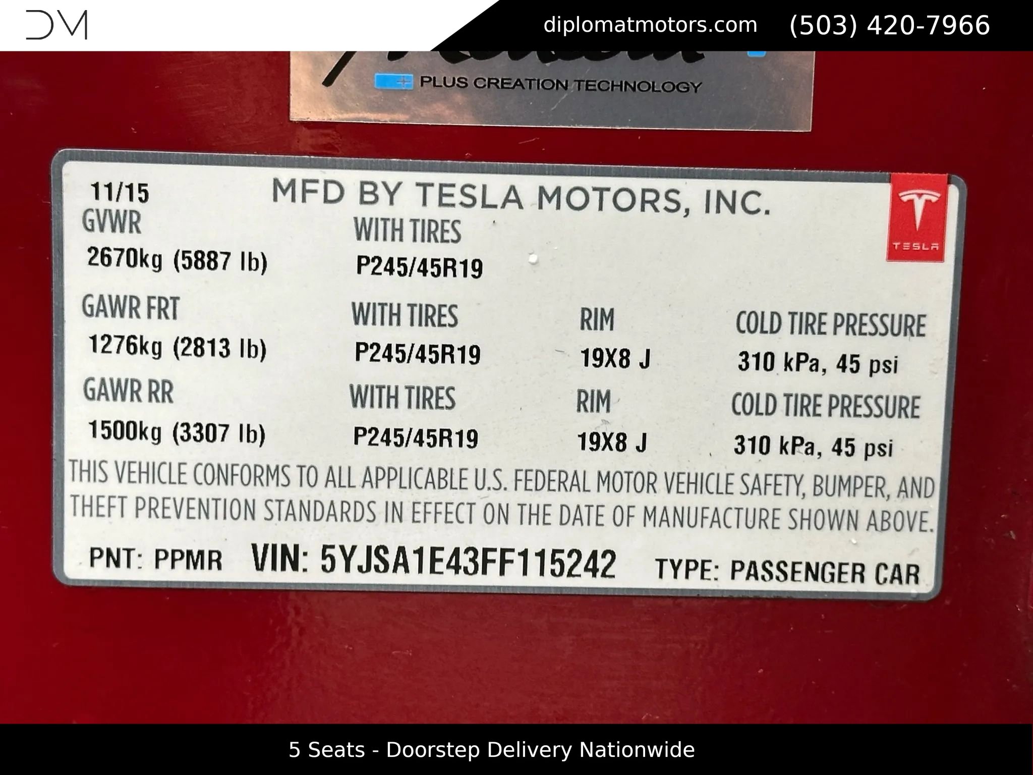 Used 2015 Tesla Model S P85D image 46