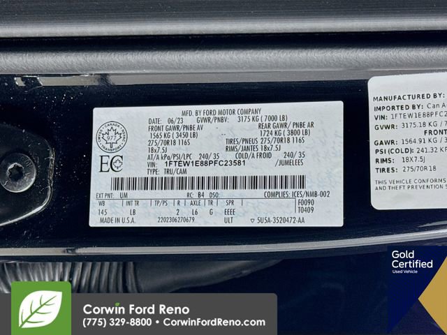 Certified 2023 Ford F150 Tremor w/ 360 Degree Camera Package image 35