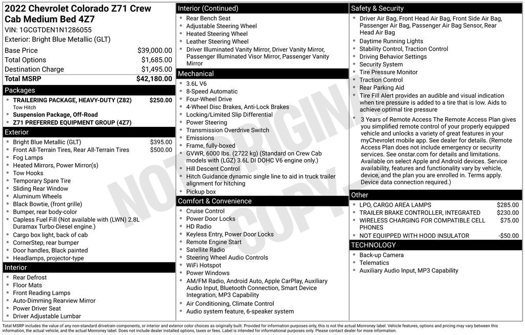 Certified 2022 Chevrolet Colorado Z71 AWD/4WD image 15