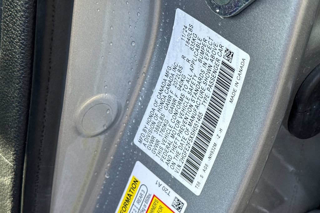 Certified 2025 Honda Civic Sport image 27