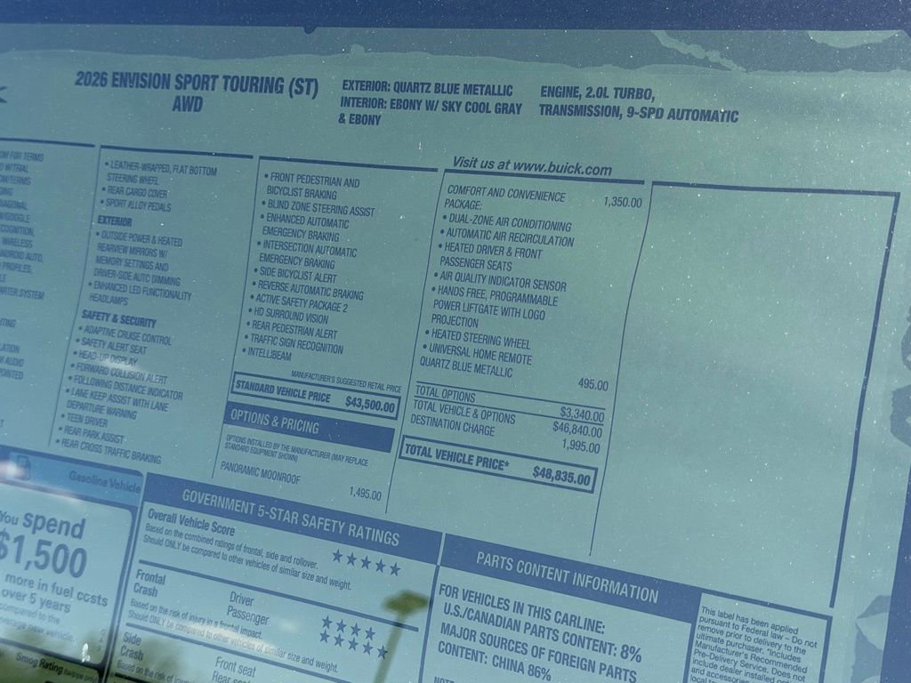 New 2026 Buick Envision Sport Touring image 16