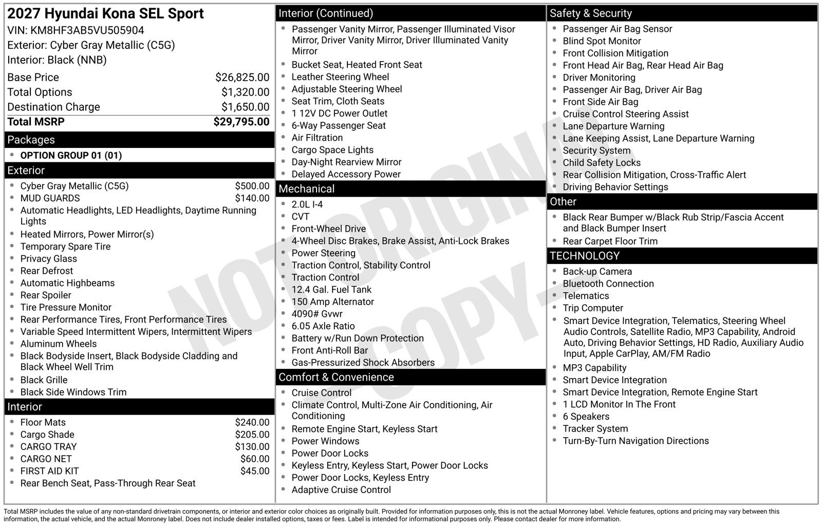New 2027 Hyundai Kona SEL Sport FWD image 18