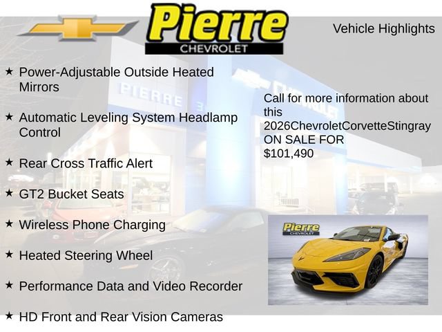 New 2026 Chevrolet Corvette Stingray Premium Conv w/ Stealth Interior Trim Package RWD image 22