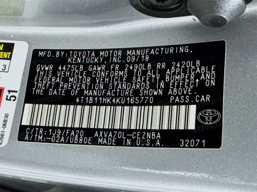 Used 2019 Toyota Camry LE w/ Convenience Package FWD image 28