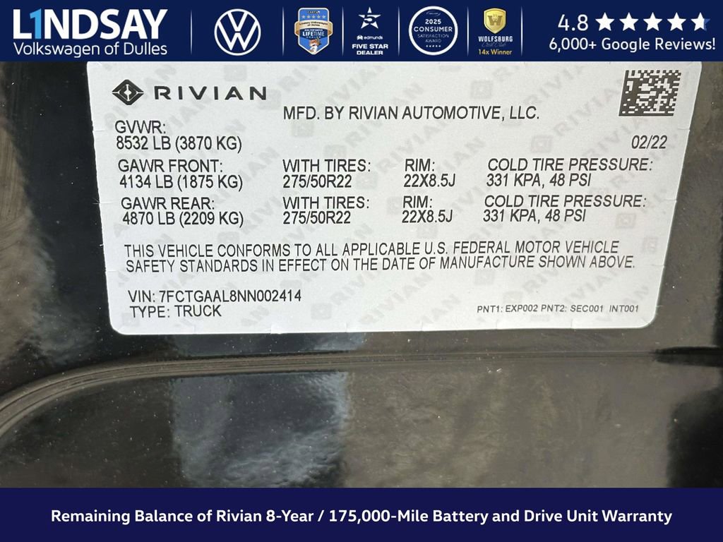 Used 2022 Rivian R1T Launch Edition image 26