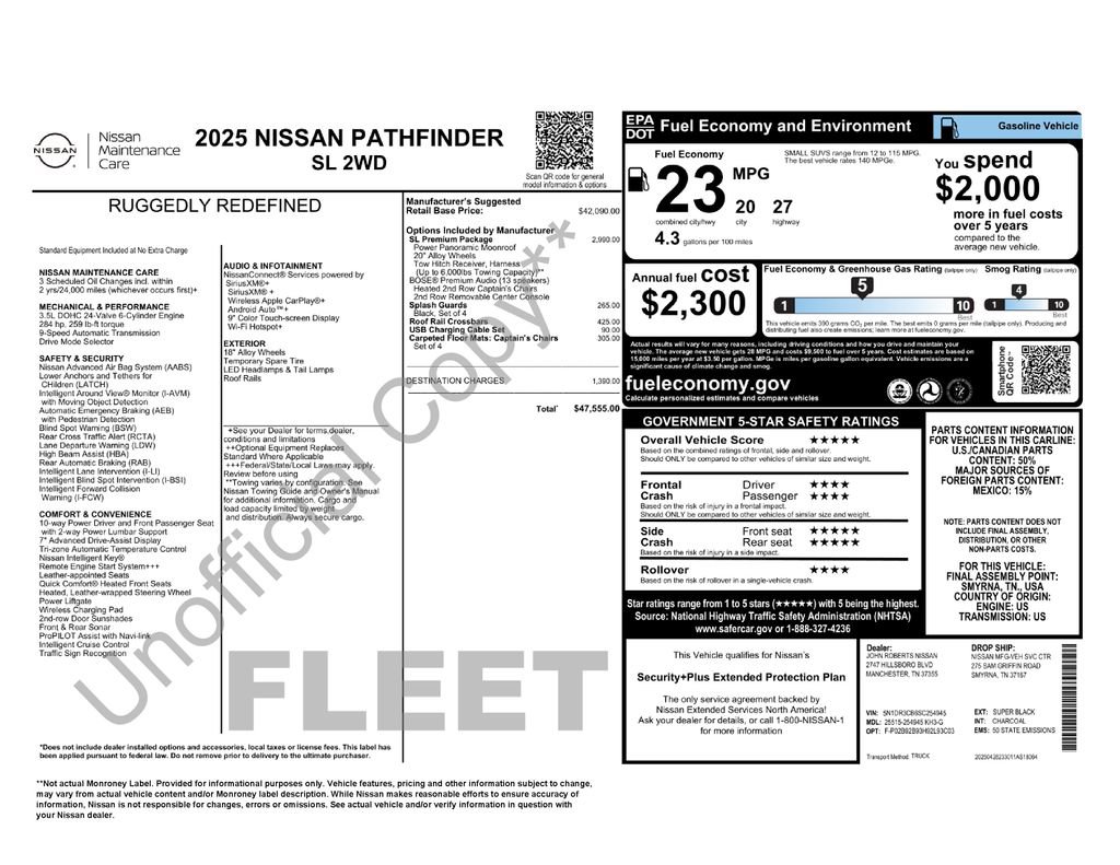 Used 2025 Nissan Pathfinder SL w/ SL Premium Package FWD image 14