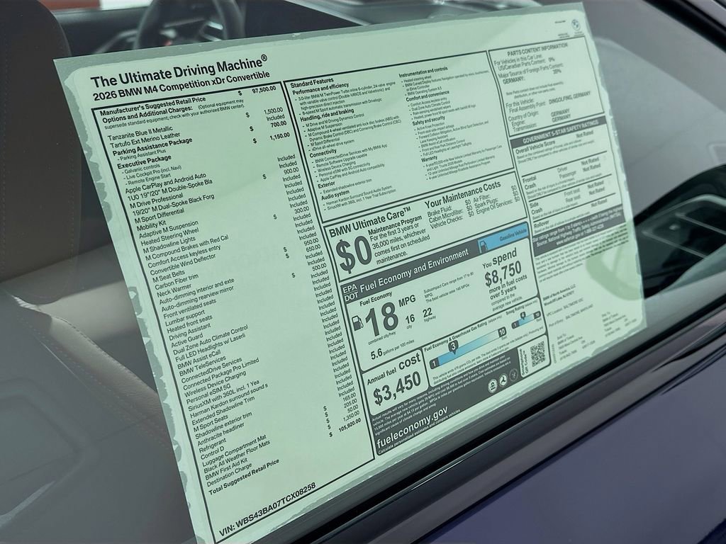 New 2026 BMW M4 xDrive Competition w/ Executive Package image 12